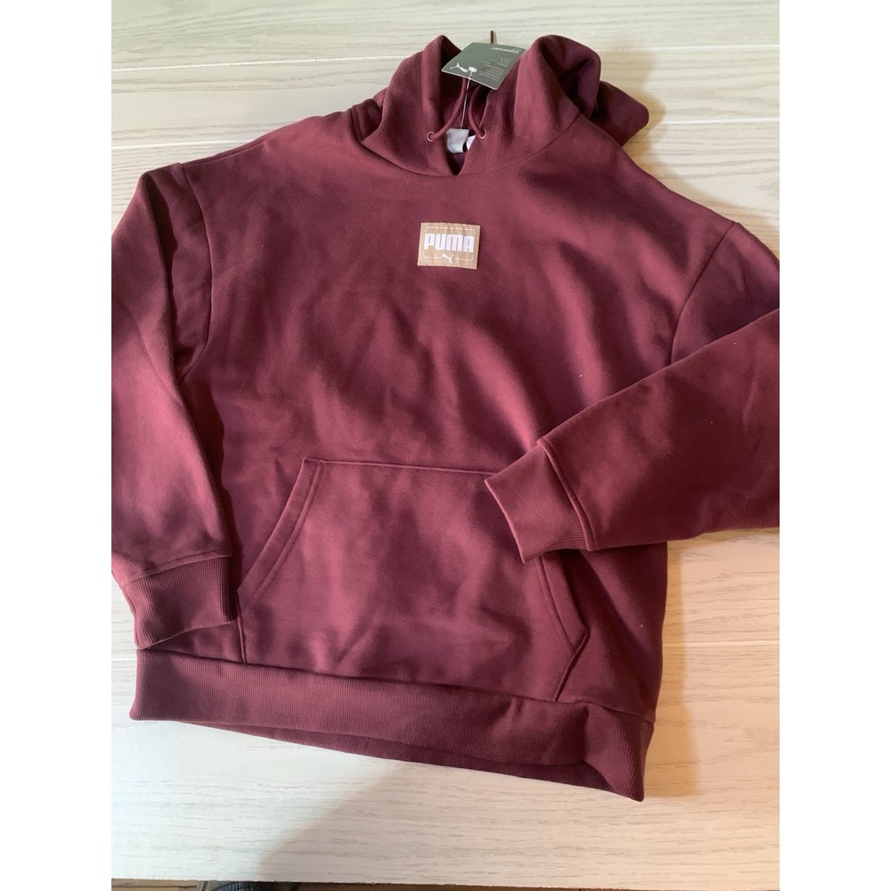 Puma Womens Small Comfort Fit Hoodie Burgundy